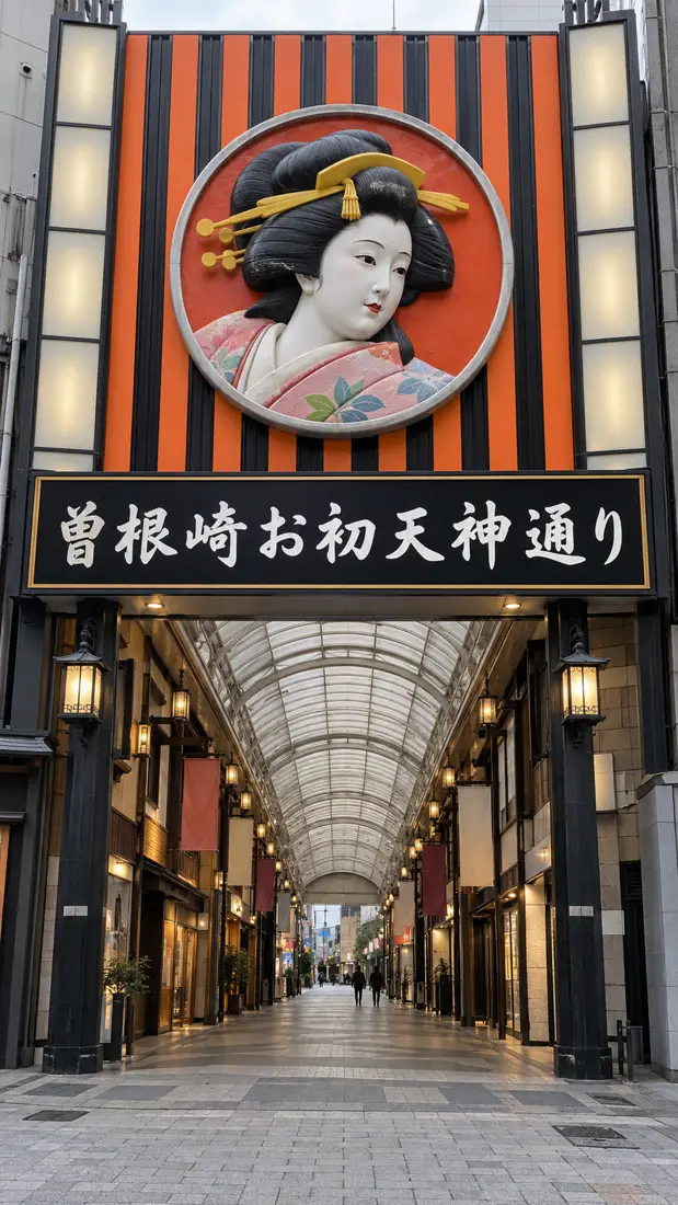 お初天神通りから、